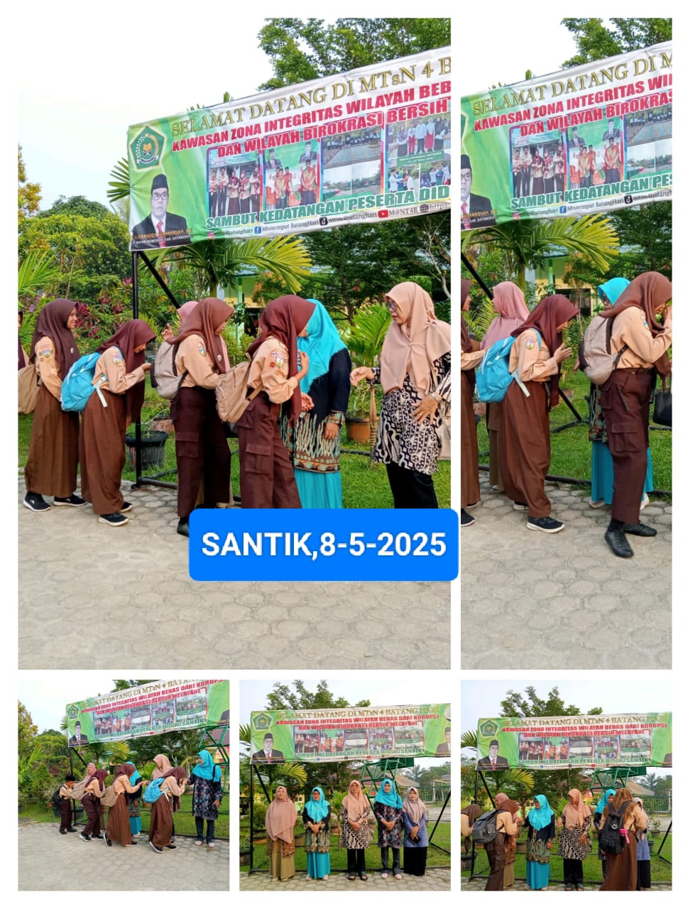 MTsN 4 Batanghari Menyambut Siswa dengan Senyum, Sapa, dan Salam.