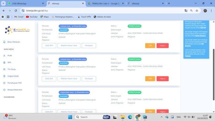 Aplikasi E-Kinerja: Wujud Tanggung Jawab ASN dalam Pemenuhan Kinerja Aplikasi E-Kinerja: Wujud Tanggung Jawab ASN dalam Pemenuhan Kinerja