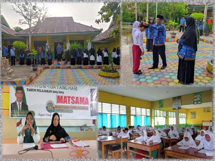 KEGIATAN MASA TA'ARUF SISWA MADRASAH (MATSAMA) TAHUN PELAJARAN 2023/2024 MTsN 4 BATANG HARI RESMI DI MULAI