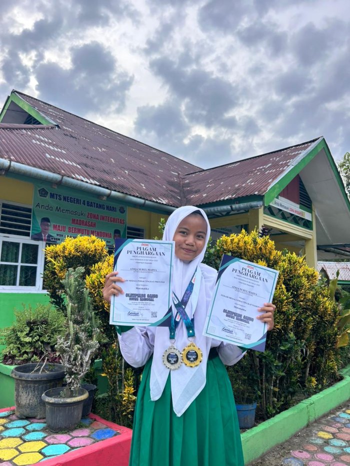 Nurul Atiqah Mahya, Raih Medali Emas Tingkat Nasional Olimpiade Matematika