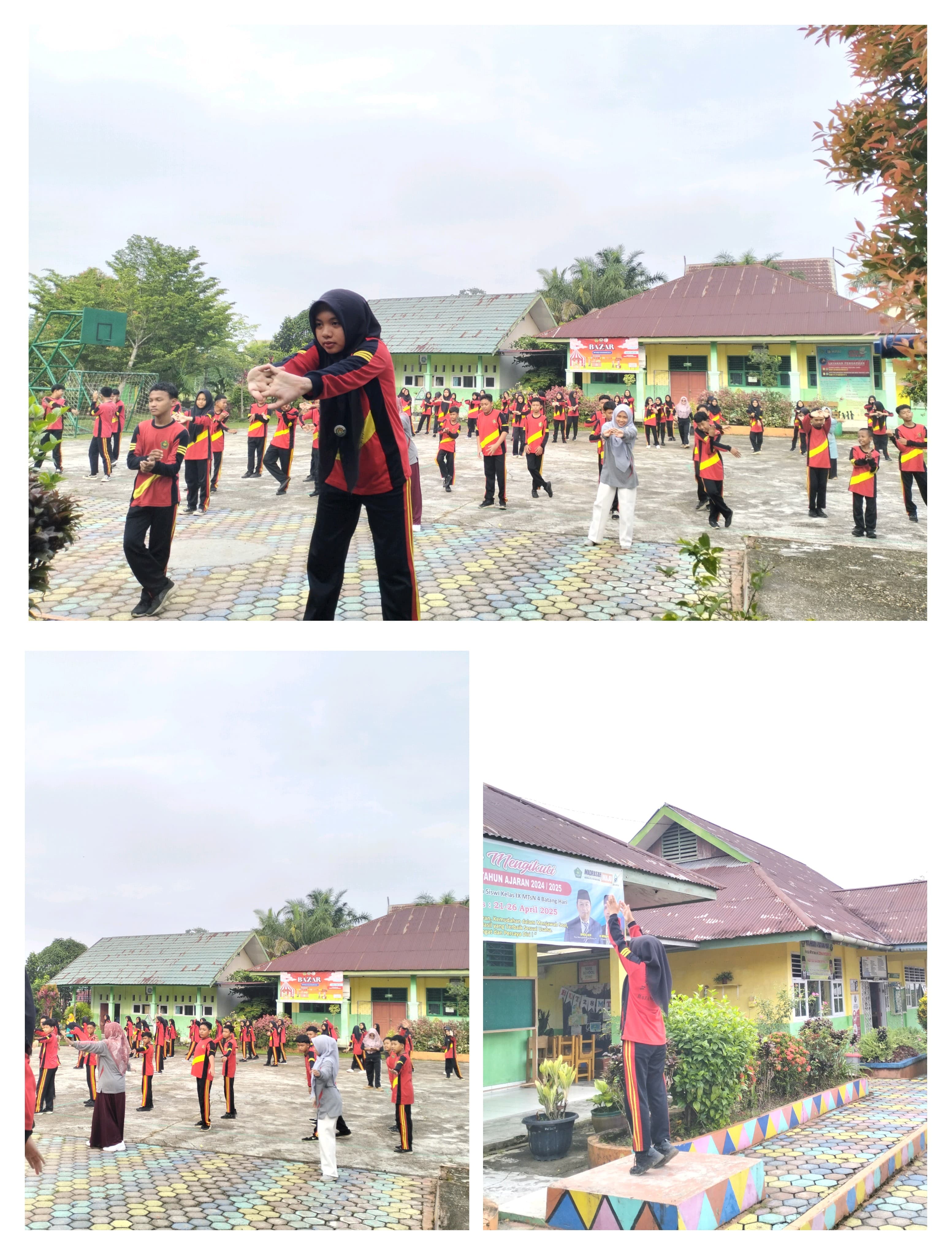 Pembiasaan Senam Pagi, MTsN 4 Batanghari Tingkatkan Semangat dan Kebugaran