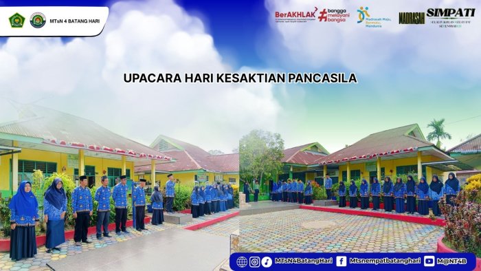 Hari Kesaktian Pancasila, MTsN 4 Batang Hari Tanamkan Nilai Nasionalisme kepada Generasi Muda