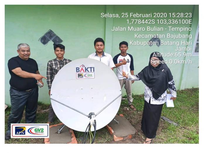 PEMASANGAN SEPERANGKAT AKSES JARINGAN INTERNET DI MTsN 4 BATANGHARI BERJALAN SUKSES DAN LANCAR