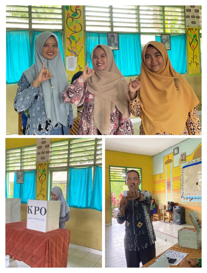 Pemilu OSIM 2025-2026: Antusias Kepala Madrasah, GTK dan Siswa di MTsN 4 Batanghari