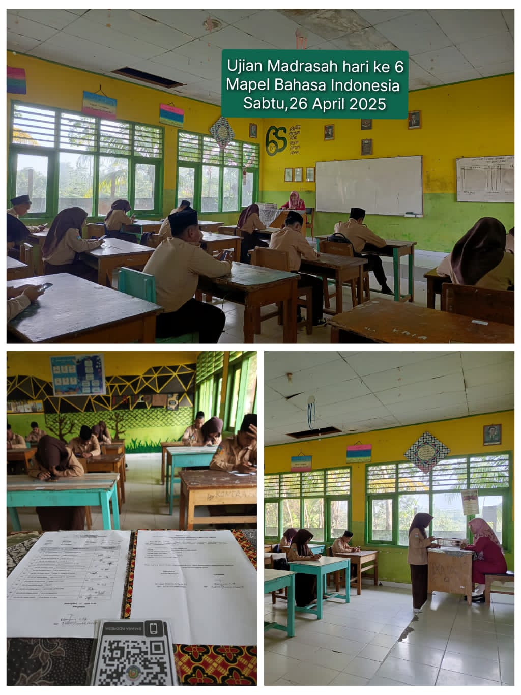 Ujian Madrasah Hari Terakhir, Siswa MTsN 4 Batanghari Tunjukkan Kemampuan Terbaik.