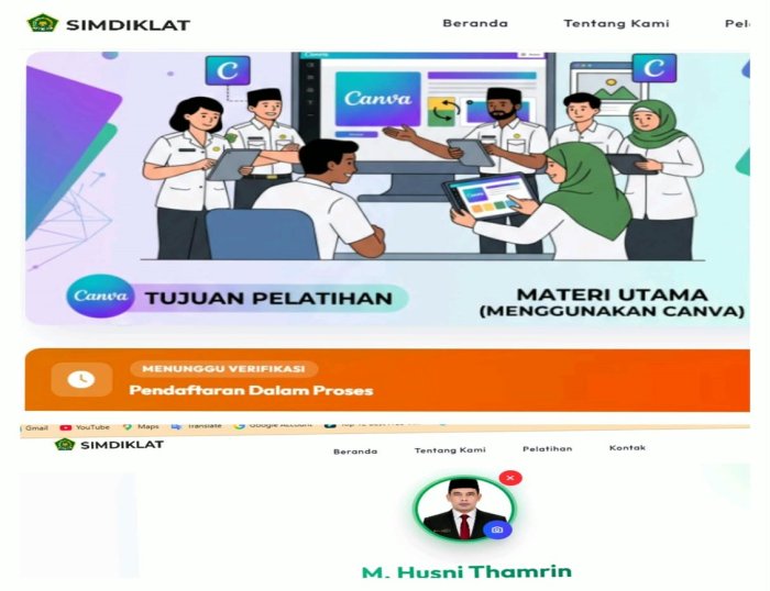 Tingkatkan Kompetensi Digital, Kepala MTsN 4 Batang Hari Ikuti Pelatihan Canva melalui SIMDIKLAT Kementerian Agama