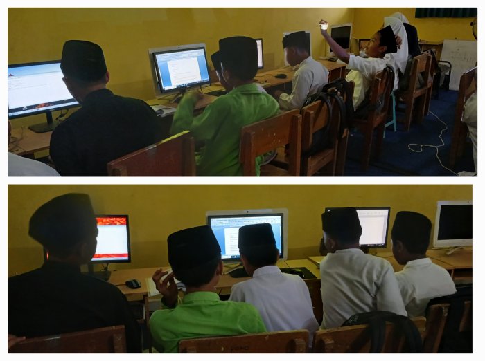 Siswa Kelas 7A MTsN 4 Batang Hari Antusias Belajar Informatika di Jam Terakhir