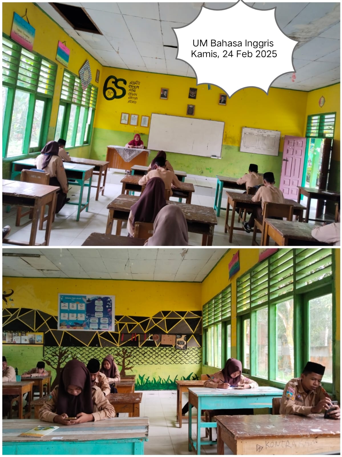 Pelaksanaan Ujian Madrasah Hari Keempat di MTsN 4 Batang Hari Berlangsung Tertib dan Lancar 