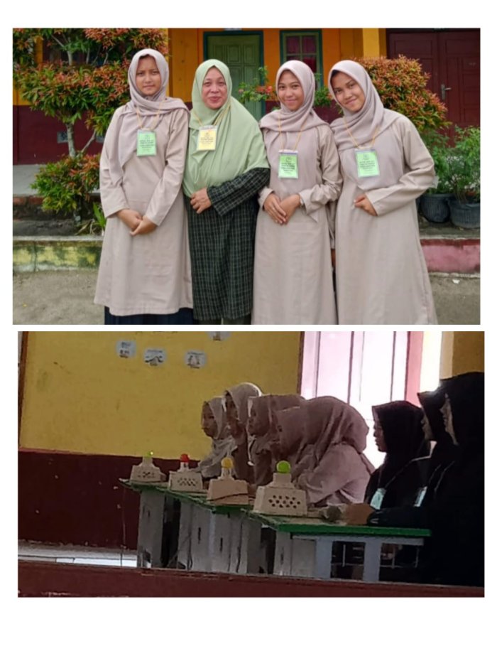 Tiga Siswi MTsN 4 Batanghari Ikuti Lomba Fahmil Quran pada MTQ Tingkat Kecamatan Bajubang