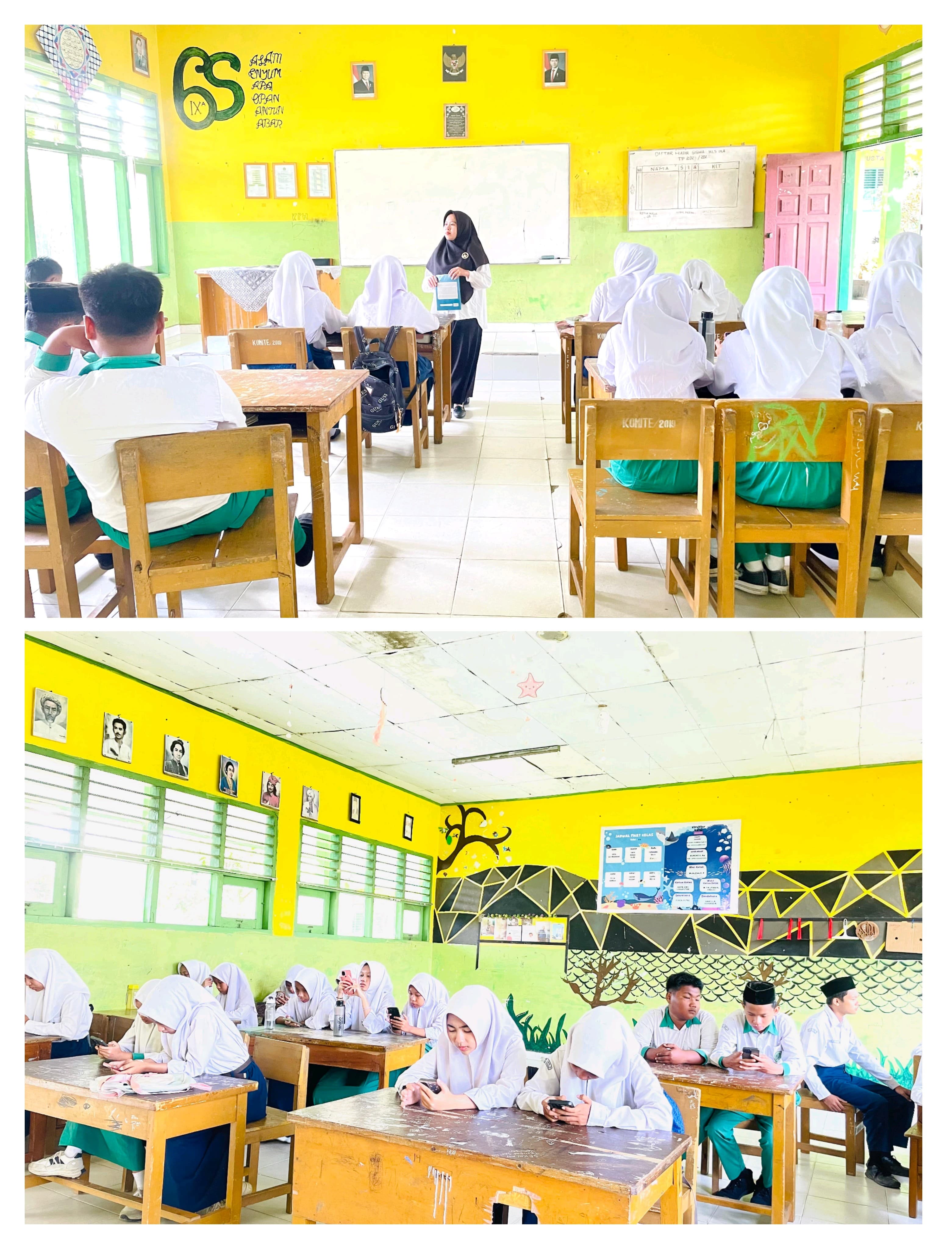 Pelaksanaan Ujian Praktik Informatika Semester Genap Kelas 9 MTsN 4 Batanghari Tahun Ajaran 2024/2025 Berjalan Khidmat