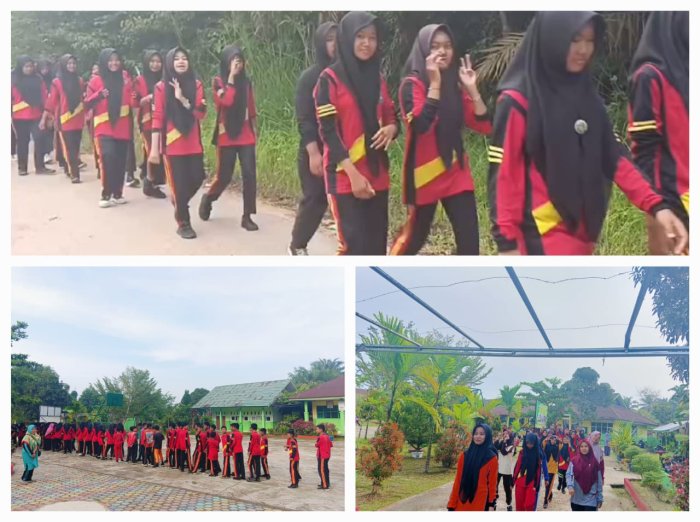 MTsN 4 Batang Hari Gelar Jalan Santai Bersama Siswa dan Guru
