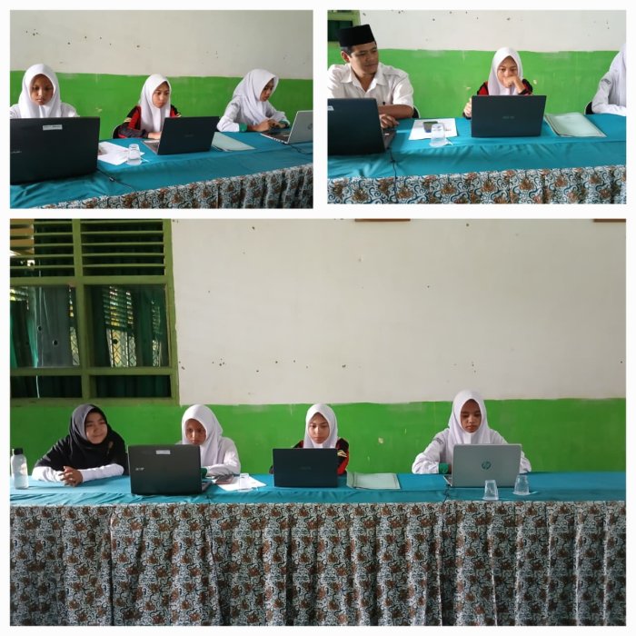 Peserta OMI Matematika MTs N 4 Batang Hari Lakukan Simulasi