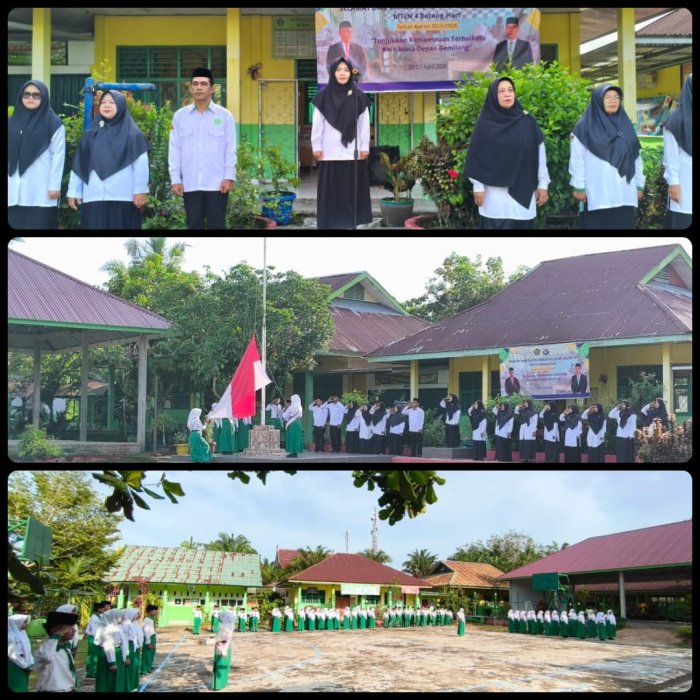 Upacara Bendera Senin, 4 Mei 2026 di MTsN 4 Batang Hari: ikrar siswa Menjaga Nama Baik dan Menjunjung Tinggi Akhlak Mulia