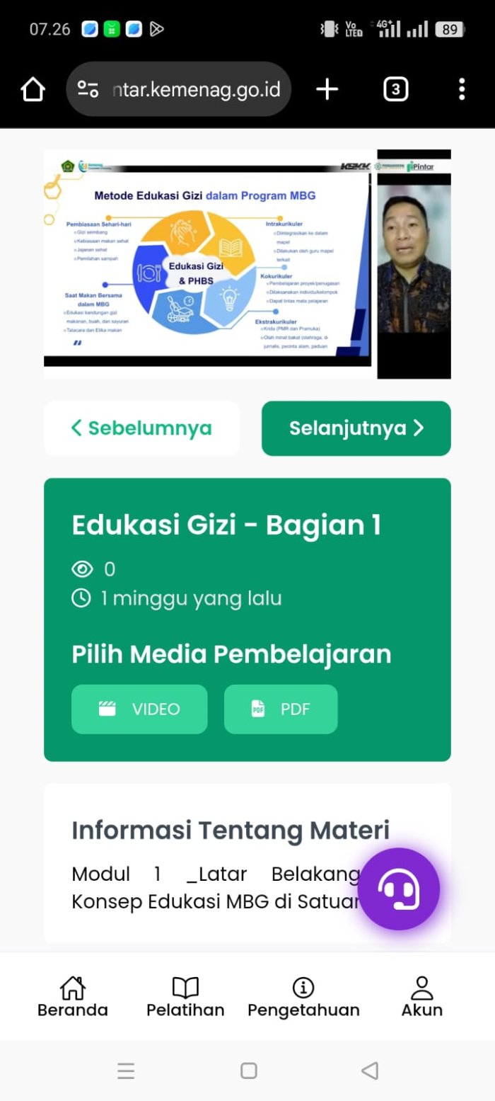 Tuntaskan Hari Terakhir Pelatihan PINTAR Kemenag tentang Program MBG