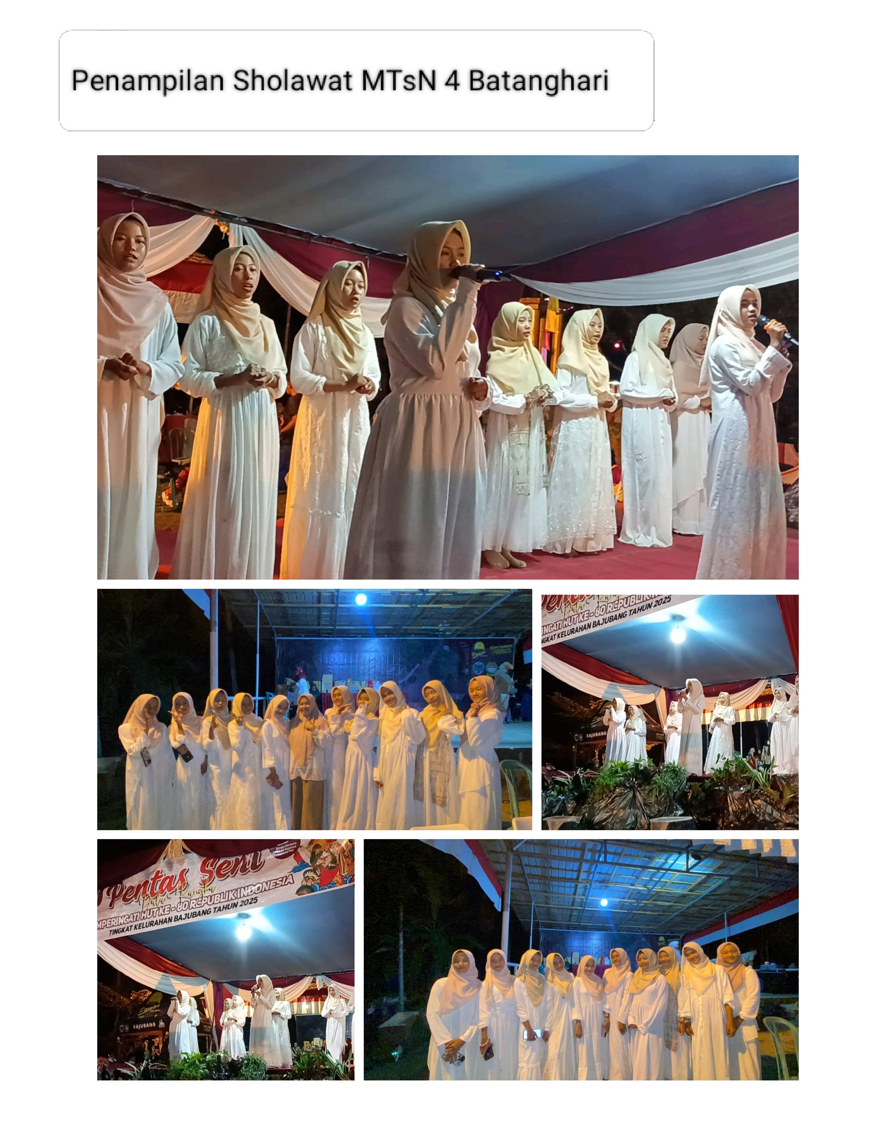 MTSN 4 Batanghari meriahkan semarak HUT RI ke 80 di alun-alun bajubang