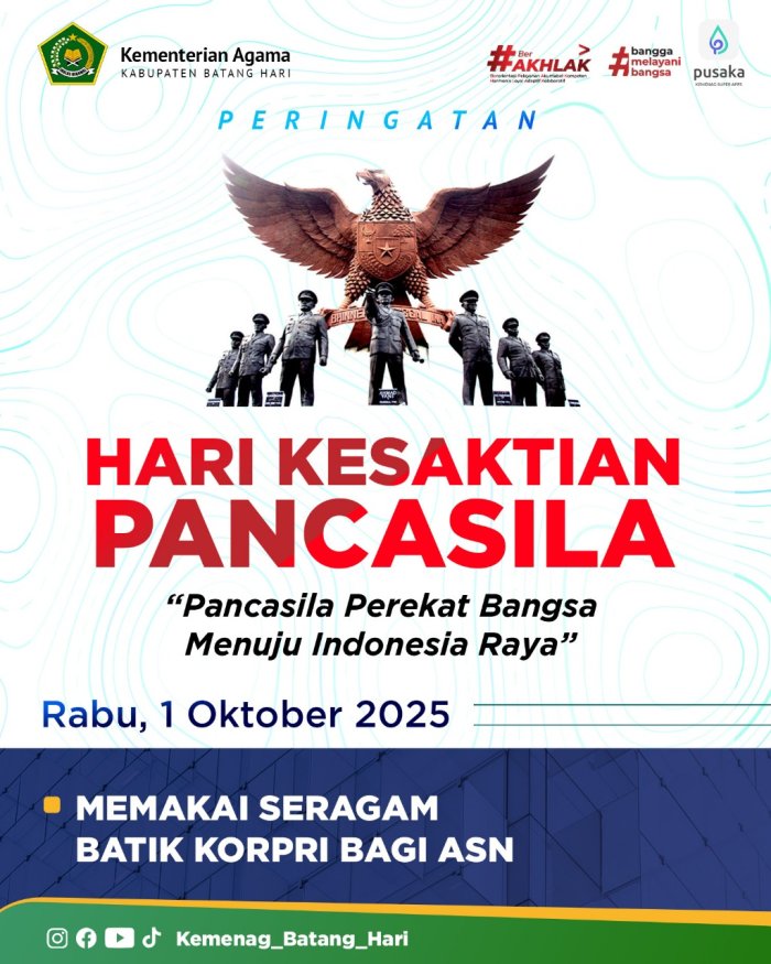 Semangat Pancasila Berkobar di MTsN 4 Batang Hari: GTK Siap Kenakan Batik KORPRI 1 Oktober