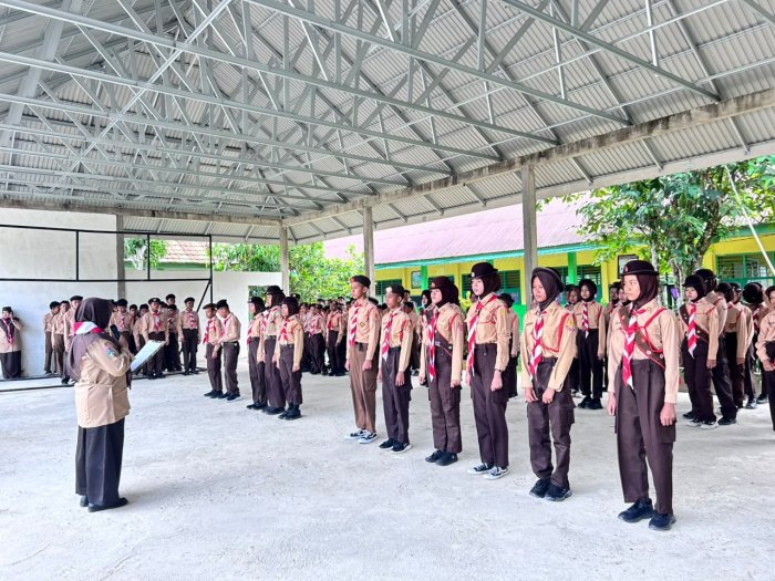 Wakakamabigus Gudep 04.115–04.116 Pimpin Upacara Penerimaan Tamu Penggalang Dan  Pelantikan Tingkat Kepramukaan