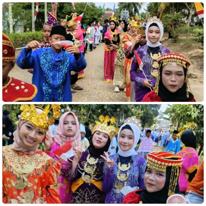Semarak HUT RI ke-81, Murid-Murid MTsN 4 Batang Hari Tampil Mempesona dengan Budaya Nusantara
