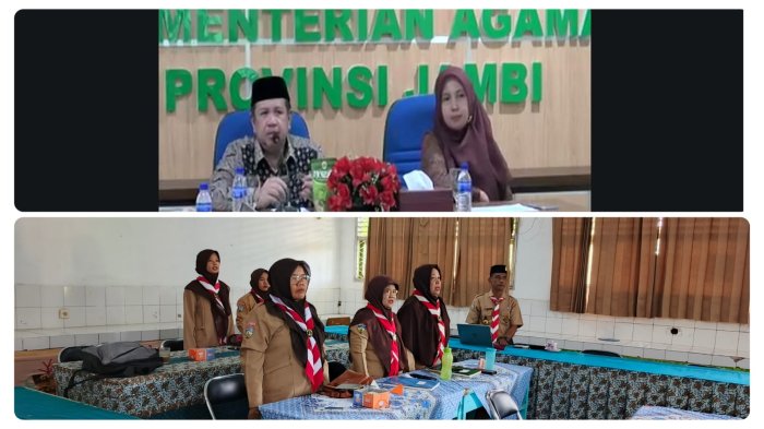 Guru dan Kepala Madrasah MTsN 4 Batang Hari Ikuti Pembinaan Peningkatan Kapasitas dan Integritas melalui Zoom Meeting