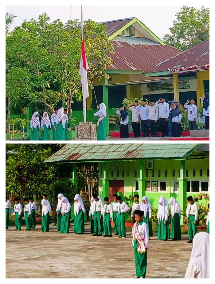 Tampil Gemilang, Siswa Kelas 7A Sukses Jadi Petugas Upacara, Bikin Bangga Madrasah