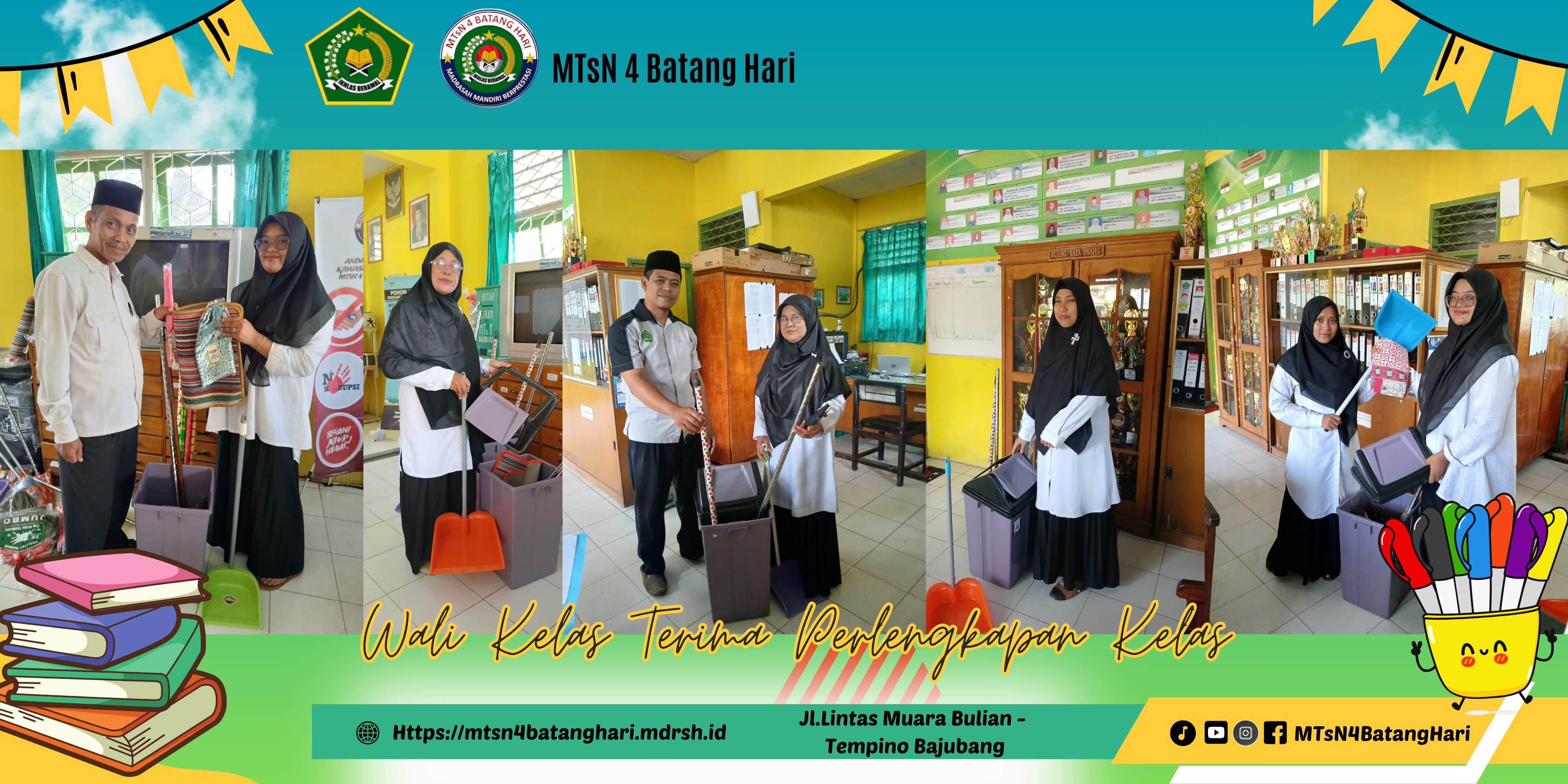Guru Wali Kelas MTsN 4 Batang Hari Terima Perlengkapan Kelas Tahun Ajaran Baru Guru Wali Kelas MTsN 4 Batang Hari Terima Perlengkapan Kelas Tahun Ajaran Baru