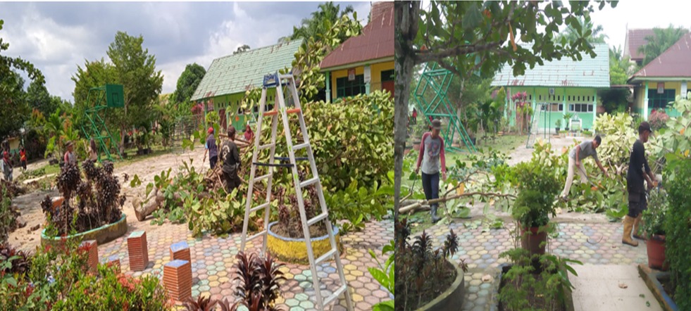 MTsN 4 Batang Hari Tampil Baru dengan Penataan Ulang Taman Madrasah MTsN 4 Batang Hari Tampil Baru dengan Penataan Ulang Taman Madrasah