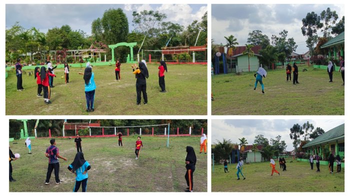 Siswa MTsN 4 Batang Hari Tingkatkan Keberanian Melakukan Ekstrakurikuler Bola Voli