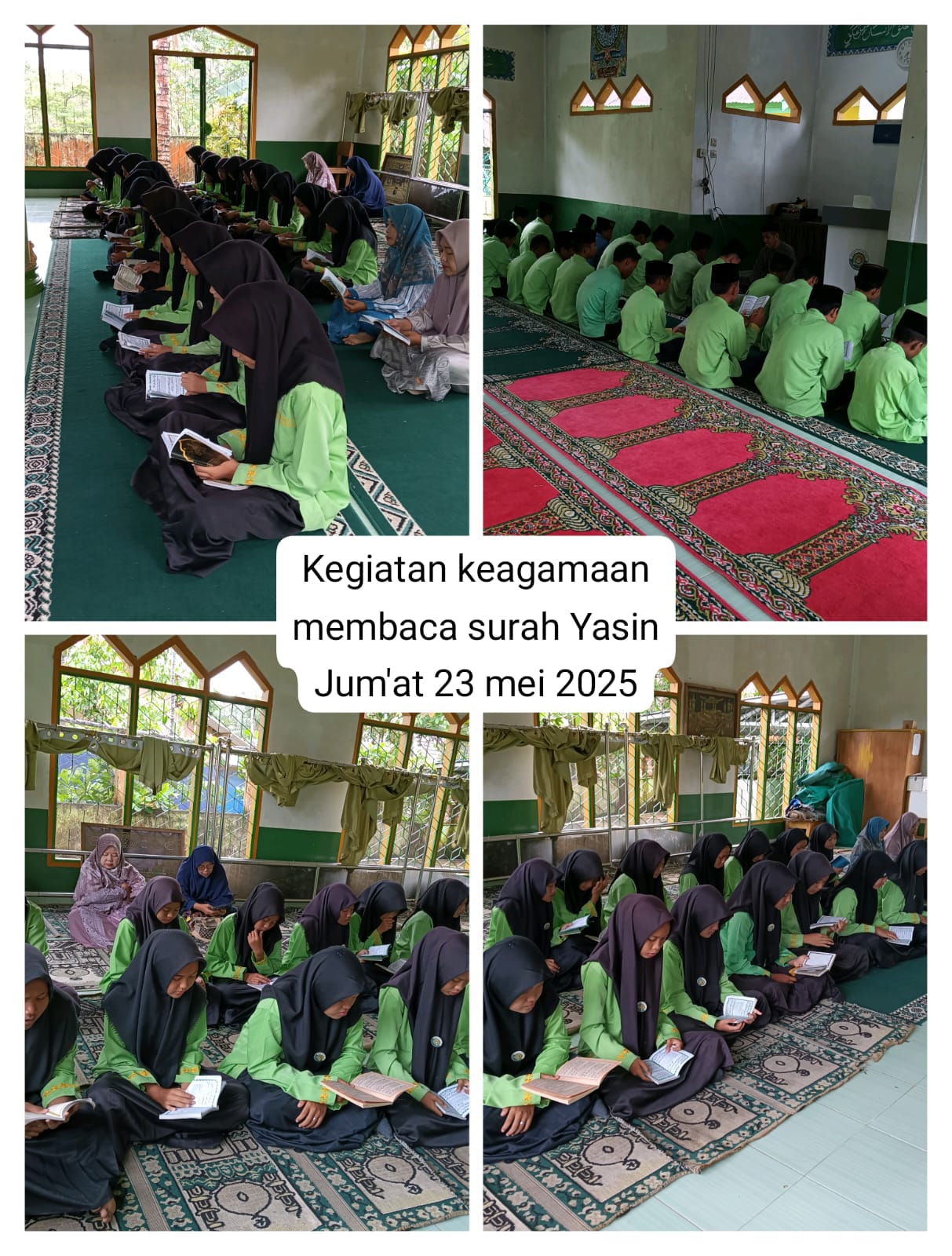 Siswa MTsN 4 Batanghari Menggapai Ketenangan dengan Membaca Surah Yasin