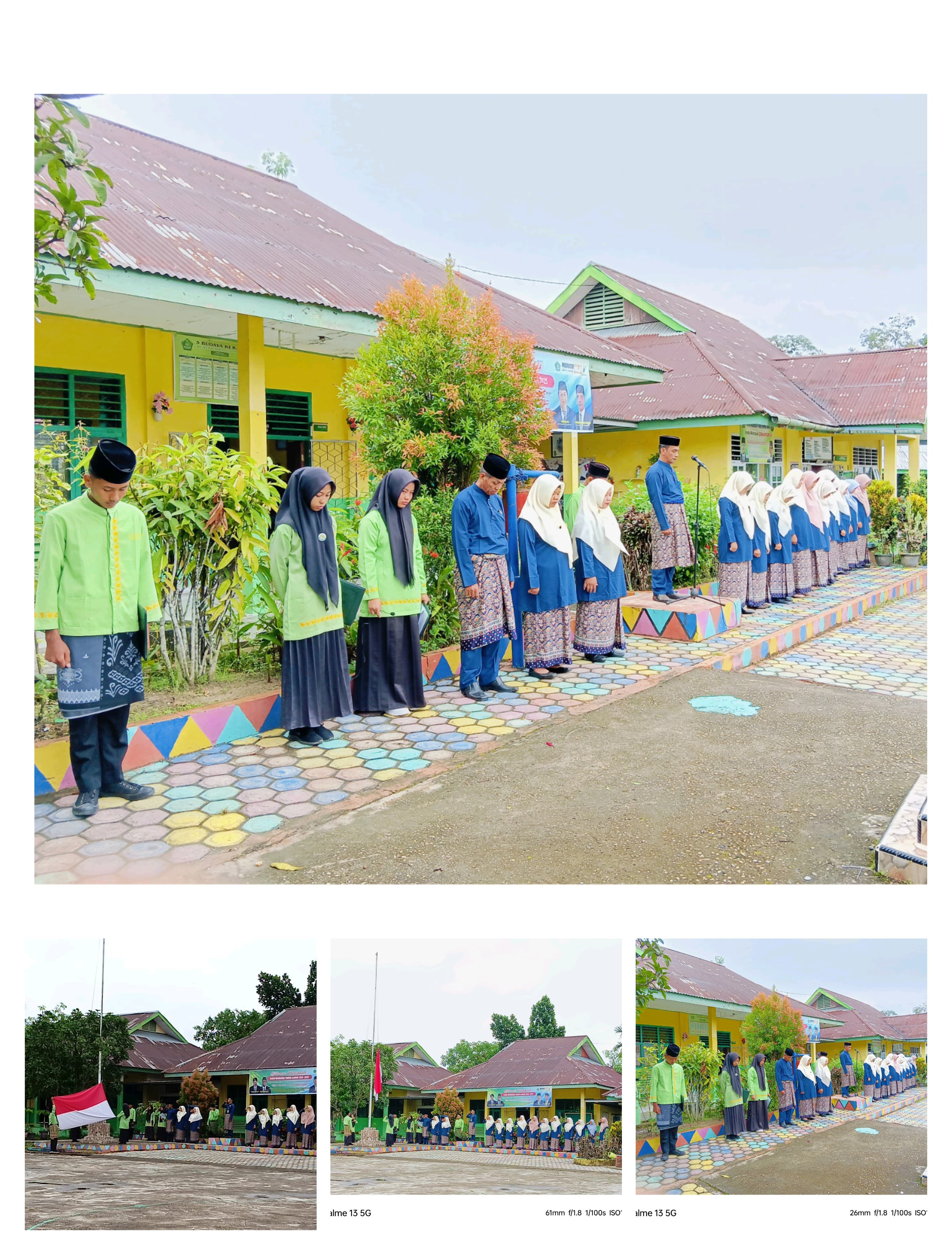 MTsN 4 Batanghari Gelar Upacara Peringatan Hari Pendidikan Nasional 2025 Di tengah Rintik Hujan