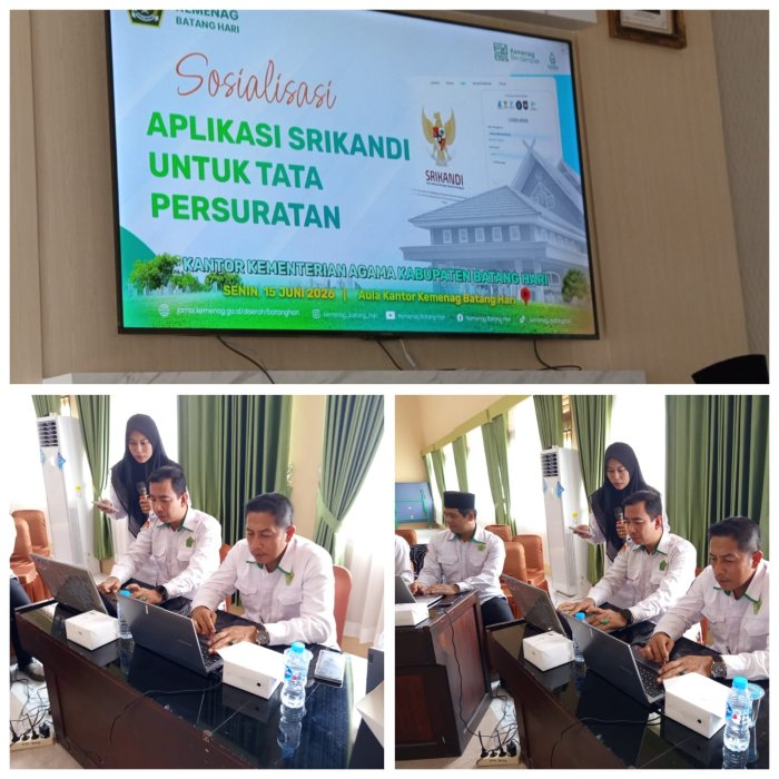 Dorong Tertib Administrasi Digital, Kaur TU dan Operator MTs negeri 4 Batang Hari  Ikuti Sosialisasi Srikandi