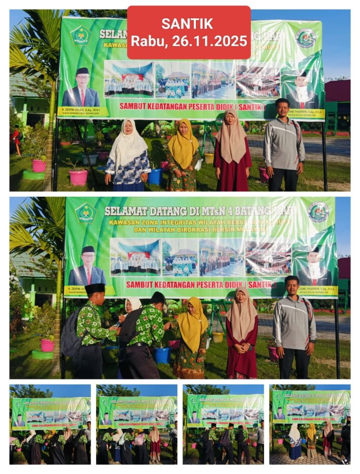 MTsN 4 Batang hari Tim Santik Ceriakan Rabu Pagi Siswa