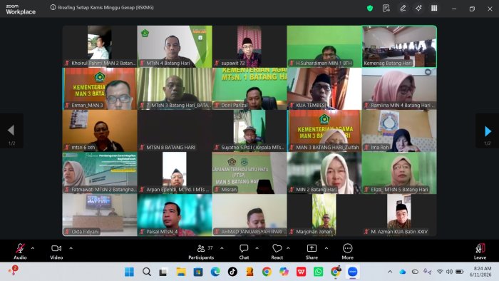M. Husni Thamrin Kepala MTsN 4 Batang Hari Usulkan Pembenahan PTSP pada Rakor Kementerian Agama Kabupaten Batang Hari