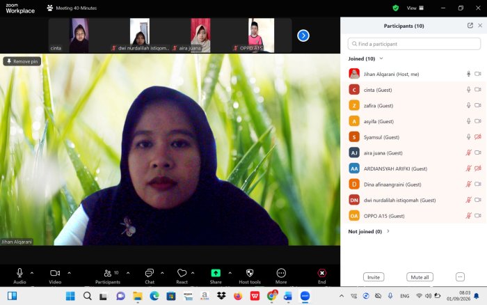 Guru Informatika MTsN 4 Batanghari Laksanakan Pembelajaran Jarak Jauh melalui Zoom Meeting