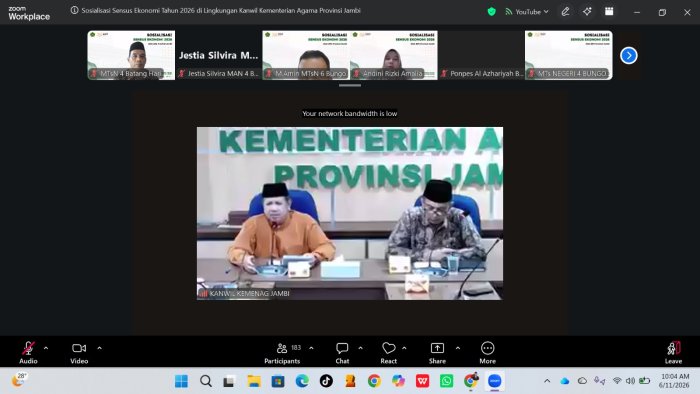 MTsN 4 Batang Hari ikuti Rakor Kepala Madrasah Bahas Pengisian Data Sensus Ekonomi 2026