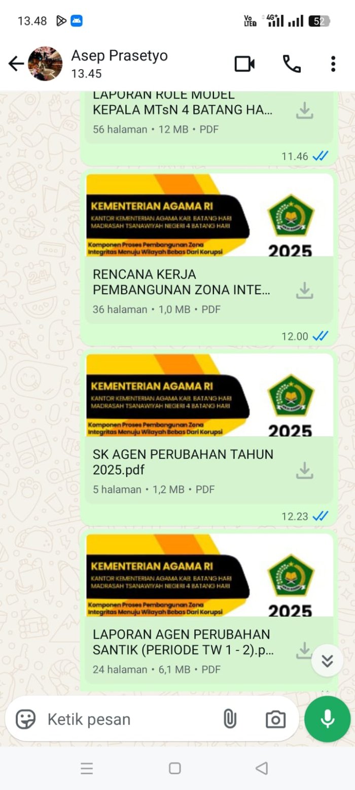 Penyusunan Dokumen Zona Integritas MTsN 4 Batanghari Berjalan Bertahap dan Terukur Penyusunan Dokumen Zona Integritas MTsN 4 Batanghari Berjalan Bertahap dan Terukur
