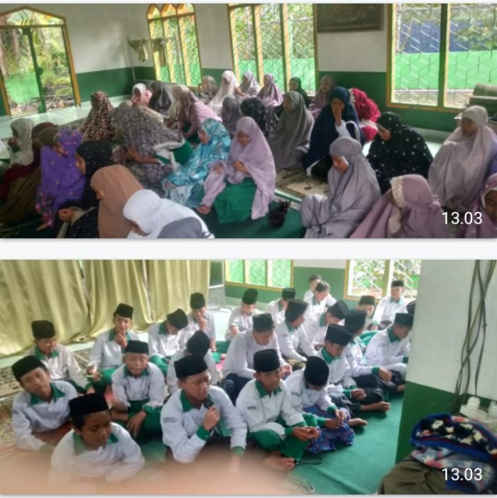 MTsN 4  Batang Hari Hidupkan Suasana Teligius Lewat  Lantunan Kalimat Thayyibah Menjelang Salat Zuhur Berjamaah