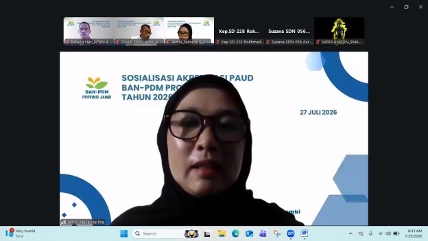 MTsN 4 Batang Hari Ikuti Sosialisasi Akreditasi Satuan Pendidikan BAN-PDM Provinsi Jambi Secara Virtual