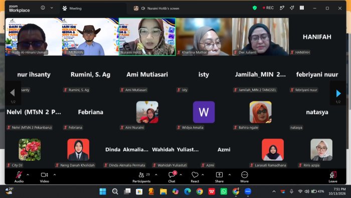 Hari Kedua Pelatihan, Tenaga Pendidik MTsN 4 Batang Hari Perdalam Pembuatan Video Pembelajaran Berbasis AI