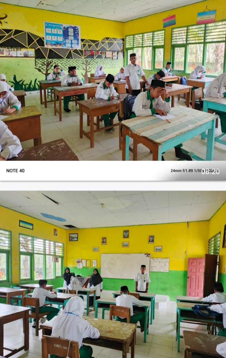 Kepala MTsN 4 Batanghari Pantau langsung Ujian Madrasah.