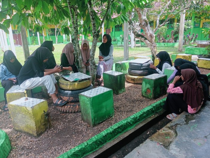 Peserta Jambore Ranting MTsN 4 Batanghari Siapkan Yel-yel dengan Semangat Tinggi