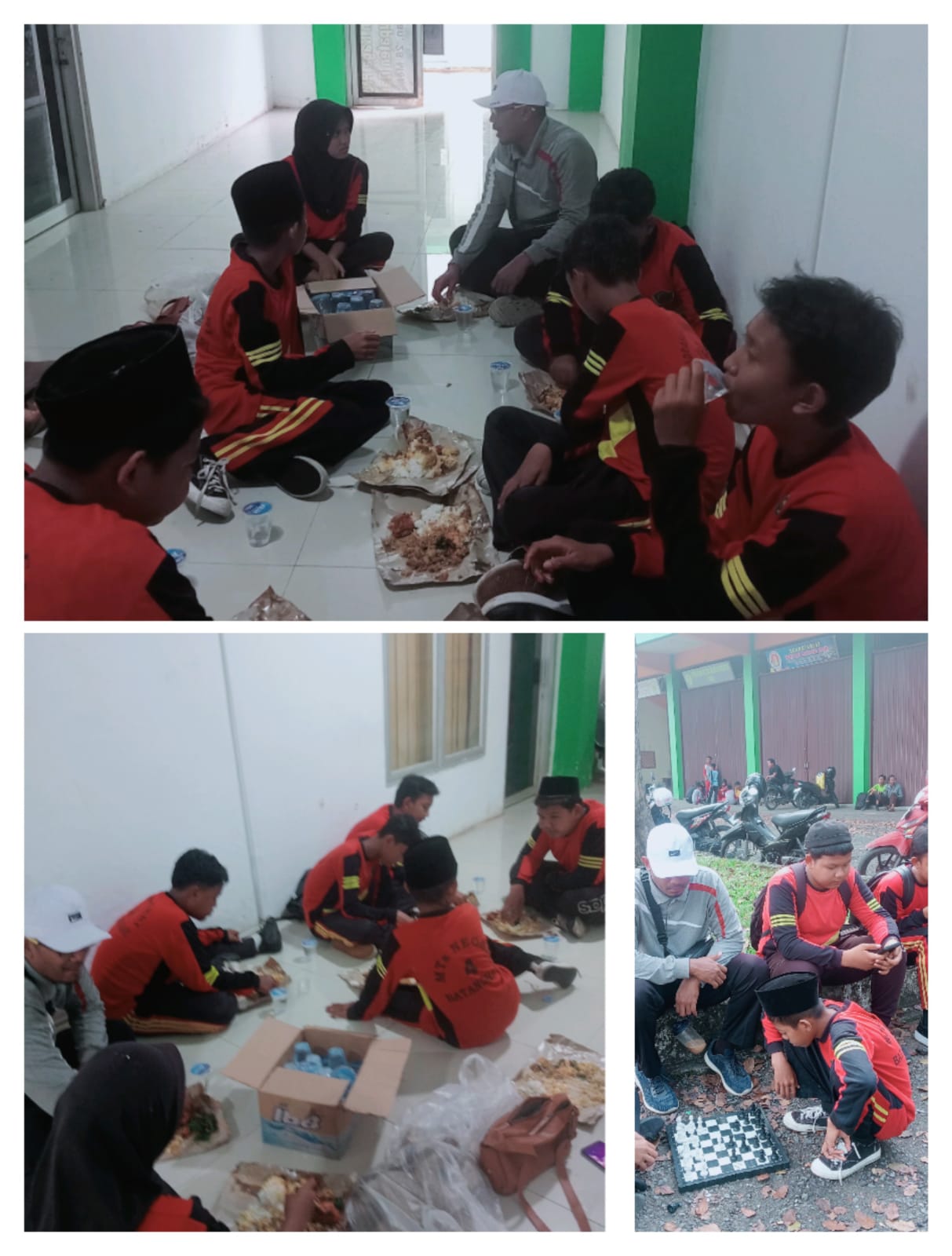 Saat Tim Atlet Catur Rehat Menikmati Makan Siang