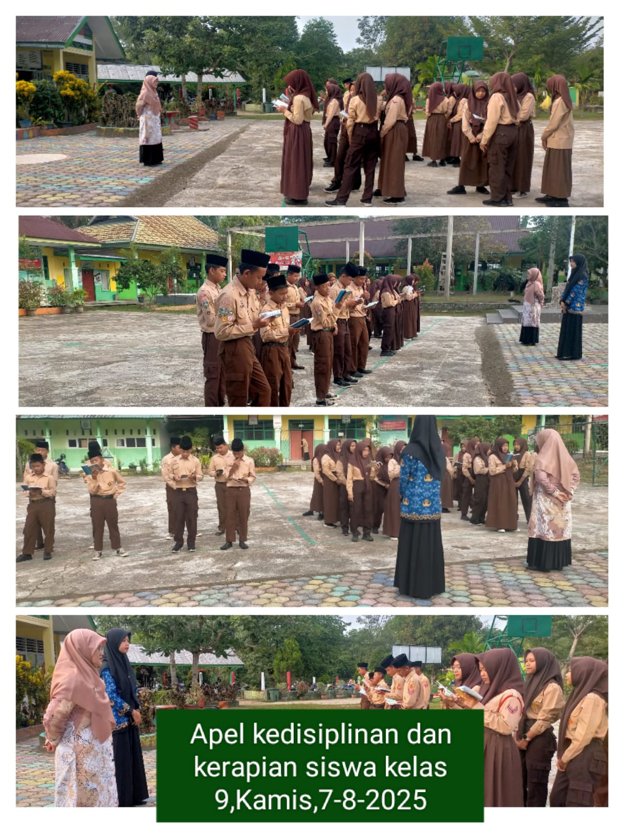 Kelas IX MTsN 4 Batanghari ikuti apel kedisiplinan, Wujudkan siswa yang Bertanggung jawab