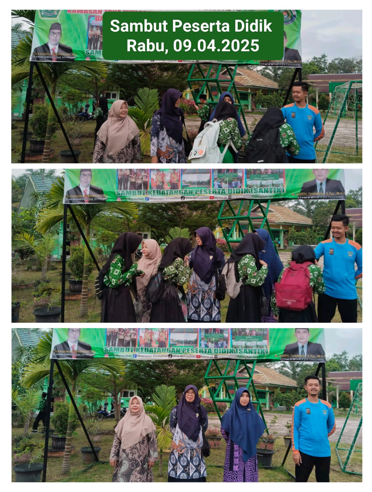 SAMBUT PESERTA DIDIK DENGAN SEMANGAT BARU USAI LIBUR LEBARAN.