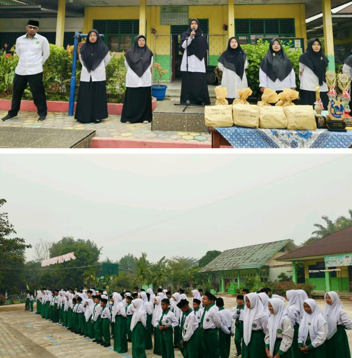 Waspada Kabut Asap, MTsN 4 Batang Hari Sampaikan Imbauan melalui Apel Pagi