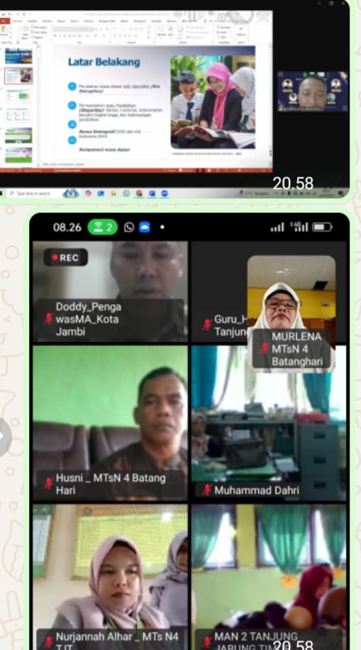 Kepala Madrasah dan GTK MTsN 4 Batanghari ikut Zoom meeting. Kepala Madrasah dan GTK MTsN 4 Batanghari ikut Zoom meeting.