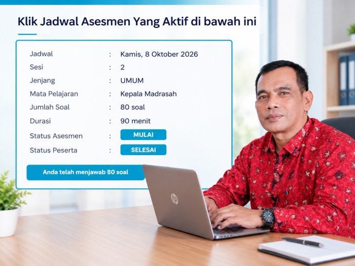 Kepala MTsN 4 Batang Hari Melaksanakan Asesmen Tahun 2026 Kepala MTsN 4 Batang Hari Melaksanakan Asesmen Tahun 2026