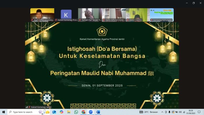 Kepala Madrasah Mengikuti ISTIGOSAH. Kepala Madrasah Mengikuti ISTIGOSAH.