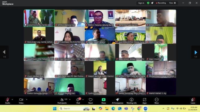 Kepala MTsN 4 Batang Hari Ikuti Pembinaan Kepegawaian yang Digelar Kanwil Kemenag Provinsi Jambi