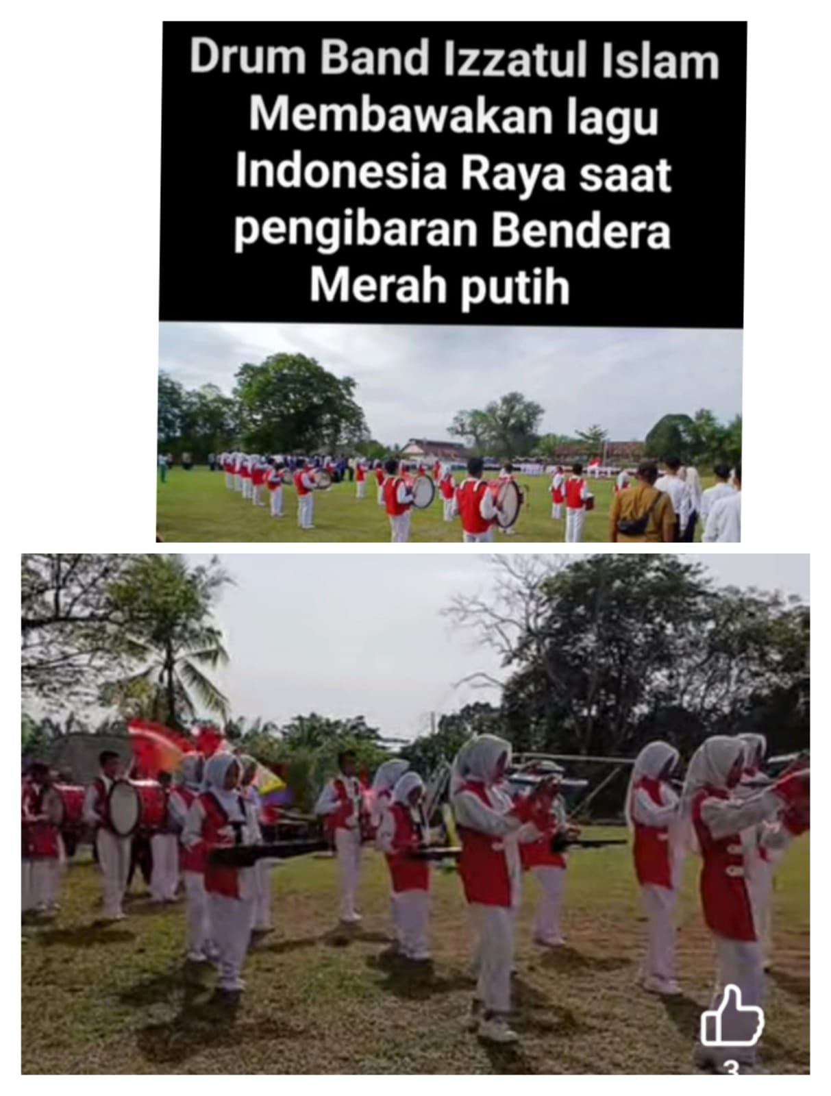 Tim Drumband MTsN 4 Batanghari Meriahkan Upacara HUT ke-80 RI di Lapangan Gelora Patra Bajubang