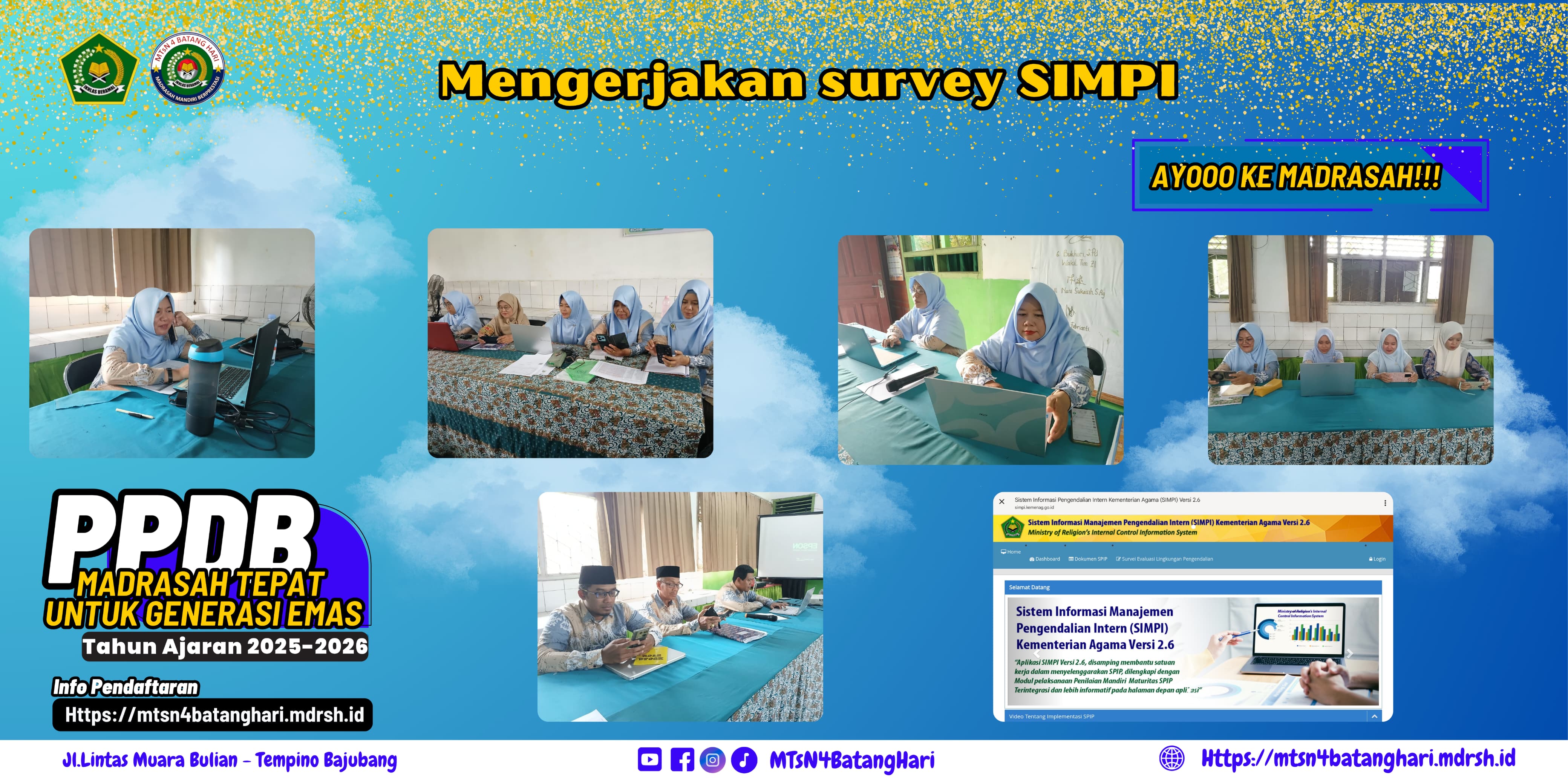 Guru dan Pegawai MTsN 4 Batanghari Ikuti Survei Evaluasi Lingkungan Pengendalian SIMPI Kementerian Agama